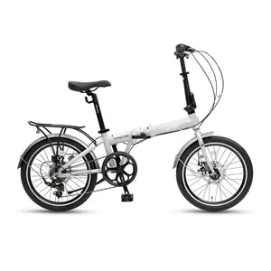 新速折叠自行车制造便宜的黑白6速轮尺寸20英寸折叠自行车热卖自行车