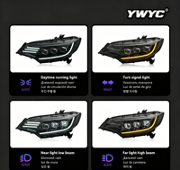 Accessoires automobiles YWYC pour Honda Fit 2014-2020 : Phares améliorés avec feux de jour dynamiques et clignotants LED