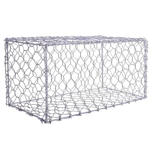 Panier <span class=keywords><strong>gabion</strong></span> hexagonal en fil de fer galvanisé et revêtu de PVC, sur mesure, 4*2*1m, pour usage fluvial - Product Image 1