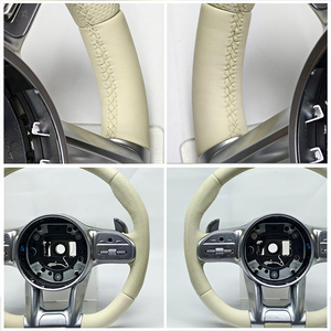 Volante in Pelle per <span class=keywords><strong>Mercedes</strong></span> <span class=keywords><strong>Serie</strong></span> A, B, <span class=keywords><strong>C</strong></span>, E, S, G, V, CLS, GLC, GLE, GLS, GLA con Pulsanti Multifunzione - Product Image 6
