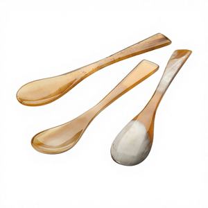Cuillère de service artisanale de luxe moderne en corne et os, naturelle, résistante au lave-vaisselle et écologique pour la cuisine domestique Tradebyd - Product Image 1
