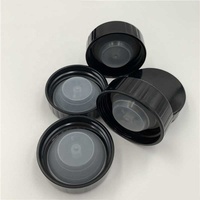 Bouchon phénolique 38mm 38-400 noir avec insert poly cône Polyseal 38/400 CT bouteilles bouchon à vis nervuré en plastique personnalisé fourni librement
