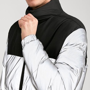 Vestes matelassées réfléchissantes chaudes et personnalisées pour hommes, style mode d'extérieur, avec blocs de couleur, pour l'hiver, vente en gros - Product Image 5