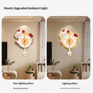 <span class=keywords><strong>Orologio</strong></span> da Parete Luminoso Cream Wind per <span class=keywords><strong>Soggiorno</strong></span>, per Sfondo TV, Silenzioso e con Funzionalità Avanzate - Product Image 2