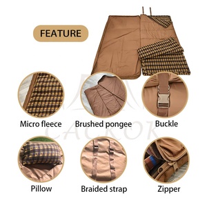 Saco <span class=keywords><strong>de</strong></span> <span class=keywords><strong>dormir</strong></span> Oxford impermeable para todas las estaciones <span class=keywords><strong>de</strong></span> Oriente Medio con esponja y forro <span class=keywords><strong>polar</strong></span> <span class=keywords><strong>de</strong></span> 2 capas - Product Image 2