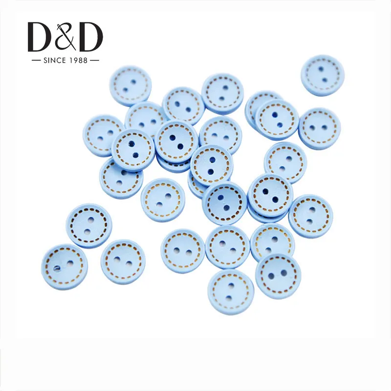 Premium sewing supplies good use customized round shape blue buttons