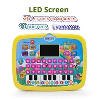 MKTOYS - Tableta de Juguete Electrónica de Plástico con Pantalla LED para el Aprendizaje del Francés para Niños de 5 a 7 Años