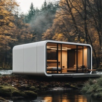 KT Apple Capsule House Design Glamping Pods Serres préfabriquées pour conteneur de logement extérieur unique