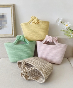 Borsa 2026 Nuova Artigianale da Donna, Pochette Portatile per il Tempo Libero, Borsa <span class=keywords><strong>a</strong></span> Secchiello <span class=keywords><strong>in</strong></span> <span class=keywords><strong>Corda</strong></span> di Cotone Intrecciata all'Uncinetto, Borsa Estiva da Spiaggia, Tote Bag - Product Image 3