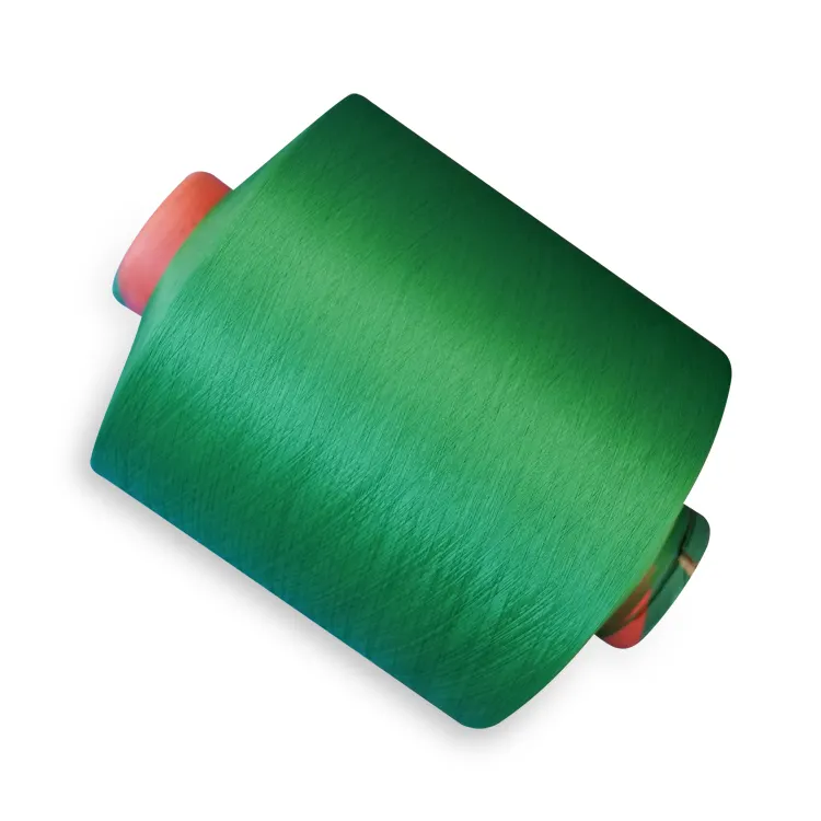 100 96 Polyester İplik çekilmiş dokulu Polyester Filament geri dönüştürülmüş renkli iplik