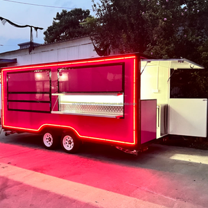 USA Food Cart Remolques Fast Fitted Food Trucks Voiture-restaurant Van Concession Remorques alimentaires mobiles entièrement équipées à vendre - Product Image 1