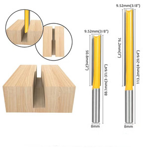 Tungsten carbide Tipped phay Cutter 8 mét Shank mở rộng dài thẳng <span class=keywords><strong>Router</strong></span> bit <span class=keywords><strong>CNC</strong></span> End Mill cho gỗ chế biến gỗ cắt - Product Image 2