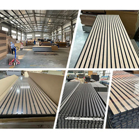Panneau acoustique en bois de chêne stratifié à lattes insonorisant en MDF facile à installer pour auditorium