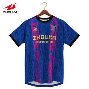 Oem Melhor Qualidade Desgaste De Futebol Camisa Uniforme De Futebol Personalizado Sublimação Impressão Masculina Camisa De Futebol
