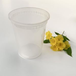 Meilleure vente : Gobelet transparent en PP avec couvercle anti-fuite en LDPE, conteneur alimentaire de 32 oz - Product Image 5