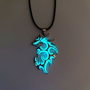 الجملة نقل محظوظ حبل سلسلة قلادة مضيئة القلائد النار قلادة على شكل تنين قلادة للرجال - Product Image 4