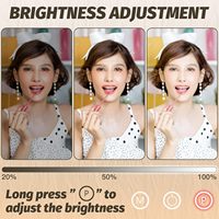 Miroir de table à LED argenté avec interrupteur tactile pour maquillage – Idéal pour mariages, anniversaires, usage domestique et commercial