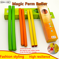 Rol Rambut Berkualitas Tinggi Tipe Magic Perm 6pcs/Box Busa Elastis Dingin 3/4 Ukuran Pilihan Logo Kustom Penataan Rambut Pria/Wanita