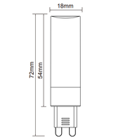 Ampoule LED intelligente G9 3W 280LM, couleur réglable de blanc chaud à blanc froid, contrôle par application WiFi Bluetooth, base G9, lumière LED intelligente