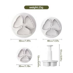 Lot de 3 <span class=keywords><strong>emporte</strong></span>-pièces en plastique éco-responsable en forme de trèfle porte-bonheur, moulage par compression, compatibles lave-vaisselle et micro-ondes, approvisionnement direct usine - Product Image 6