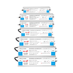 Controlador de tira de luz LED de 100W, impermeable, IP67, transformador de fuente de alimentación de CC, transferencia de energía de salida única de 0,95, 12V, 24V - Product Image 6