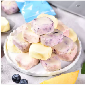 Фруктовый кубик-йогурт Fasimiyu 45г: клубника, черника, желтый персик, сублимированный, готовый к употреблению для детей и взрослых - Product Image 4