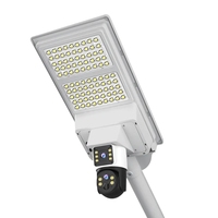 Farola Solar LED Todo en Uno con Control por Aplicación, Cámara CCTV 4G de 5MP, IP65, Aleación de Aluminio, 80 CRI, Luz Diurna de 6000K, Garantía de 3 Años
