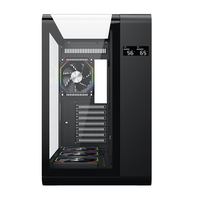 Boîtier PC Gaming Full Tower ATX M-ATX en Alliage d'Aluminium avec Affichage de Température et Panneau Frontal en Verre Trempé – En Stock
