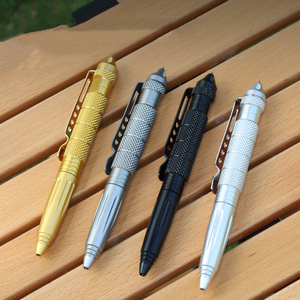 ปากกาทหารยุทธวิธีแบบพกพา สำหรับกิจกรรมกลางแจ้ง แคมป์ปิ้ง ท่องเที่ยว ของขวัญส่งเสริมการขาย พร้อมที่ทุบกระจกฉุกเฉิน ทำจากอะลูมิเนียมเกรดอากาศยาน - Product Image 1