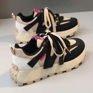 2026 New Women's Lace-up Breathable Anti-Slip Sporty Fashion Trend PU Upper Shoes for Spring Summer Autumn - Product Image 3