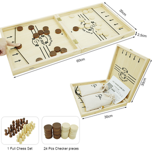 Gioco 4 in 1 Pieghevole: Sling Puck, Dama, Scacchi e Nine Men's Morris - Product Image 3