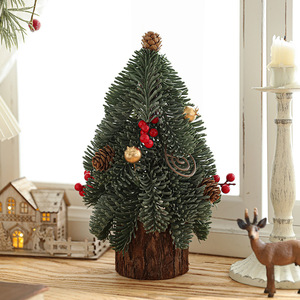 YUELIAN Nouveau Mini Sapin de Noël Artificiel Vert pour la Décoration de Bureau à Domicile - Product Image 2