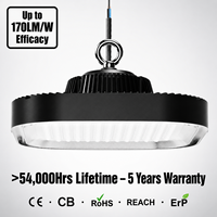Lumière LED haute baie IK10 100-250W IP65 étanche, lampe de plafond industrielle avec contrôle DALI Zigbee Tuya