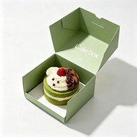 Boîte à gâteau jetable de qualité alimentaire en gros pour boulangerie et pâtisserie, emballage de gâteau à l'encre de soja