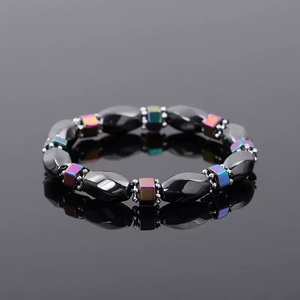 Classique Vague Hématite Énergie Bracelets Hommes Nature Haute Polonais Hématite Magnétique Bracelets pour Femmes Nouvelle Mode Énergie Bijoux - Product Image 1