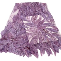 Tissu en maille à sequins de luxe 2026, tissu en dentelle brodé fantaisie avec sequins, pour robe de cérémonie et de fête