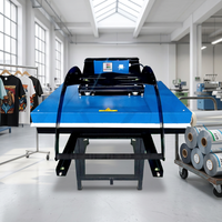 Presse à chaud manuelle grand format Baiyin Factory 80x100cm, type coquille, pour sublimation sur vêtements et t-shirts