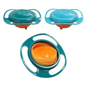 Plato de Alimentación Sólida Antiderrames para Bebés, Plato Giratorio de 360 <span class=keywords><strong>Grados</strong></span>, Plato de Equilibrio, Plato Volador para Bebés - Product Image 4
