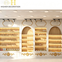 Vitrine de présentation de parfums verrouillable avec éclairage LED et logo personnalisé