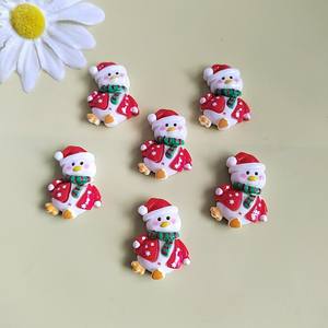 Resina colorida dibujos animados árbol <span class=keywords><strong>de</strong></span> Navidad muñeco <span class=keywords><strong>de</strong></span> nieve caja <span class=keywords><strong>de</strong></span> regalo parte posterior plana álbum <span class=keywords><strong>de</strong></span> recortes <span class=keywords><strong>pato</strong></span> FIESTA <span class=keywords><strong>DE</strong></span> Navidad figuritas DIY decoración manualidades - Product Image 6