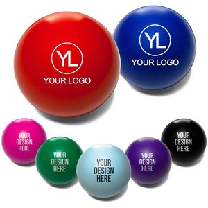 Jouet anti-stress en mousse PU souple de 63 mm, couleur unie, portable, couleurs Pantone personnalisées pour usage promotionnel - Product Image 1
