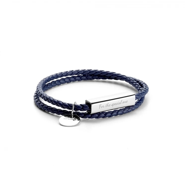 Dark blue + silver buckle