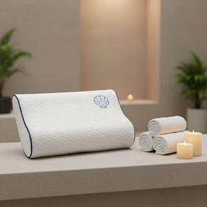 Almohada YUE RISE Moderna, Ortopédica, Ergonómica, Ecológica, Transpirable, de Espuma Viscoelástica, con Soporte para el Cuello para un Sueño Profundo - Product Image 1