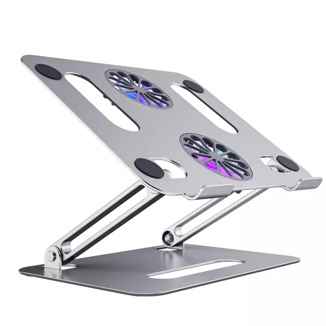Portable Foldable Aluminum With Cooling Fan Ergonomic Laptop Stand Manufacturer