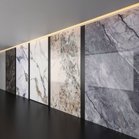 Panneaux muraux modernes en PVC marbré 3D, ignifuges, imperméables, texture pierre de luxe, pour chambre, villa, salle de bain, usage extérieur, complets