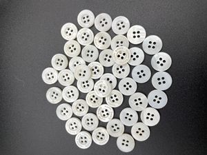 Trắng chính hãng mẹ của Ngọc Trai nút thiết lập, ngọc trai Shell nút cho may quần áo blazer phù hợp với áo sơ mi thủ công DIY 15mm/18mm/20mm - Product Image 3