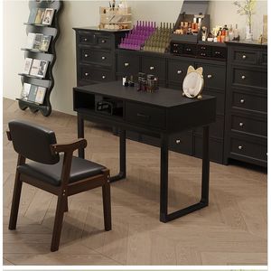 Mesa de Manicura de Madera Contrachapada Estilo Retro Americano con Cajón para Salón de Uñas - Product Image 3