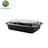 Blister écologique Boîte de plateau de sashimi de restauration rapide en plastique recyclable durable Conteneur de nourriture à emporter