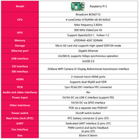 Raspberry Pi 5 Oficial con Modelo de IA de Gran Escala, Características del Procesador Broadcom BCM2712 de Cuatro Núcleos Arm Cortex A76, Actualización OpenClaw