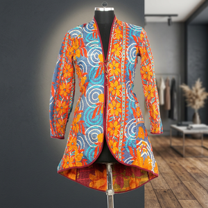 Más vendido Vintage algodón Kantha tejido a mano indio sobre abrigo - Product Image 2